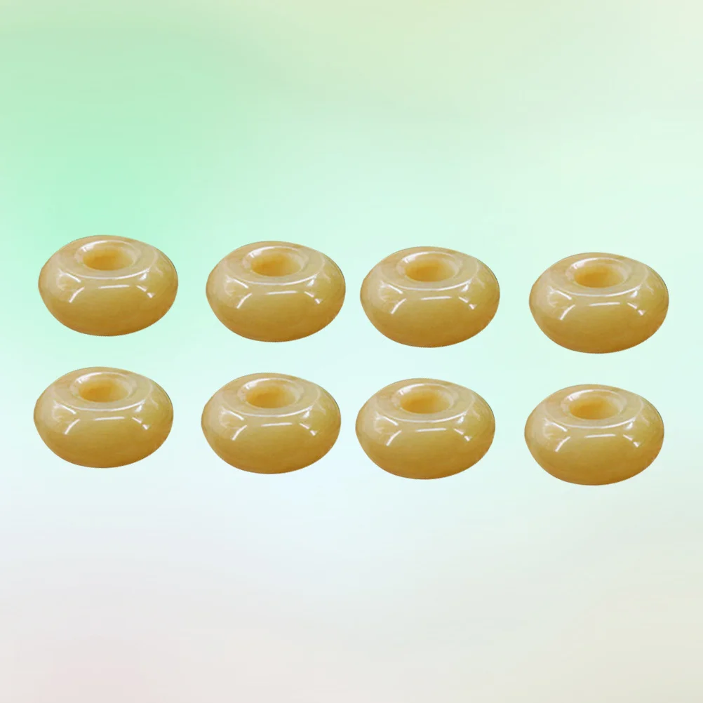 

20Pcs Yellow Beads Natural Stone Round Large Hole Loose Beads for DIY Jewelry Making Charm Bracelets Necklaces Craft
