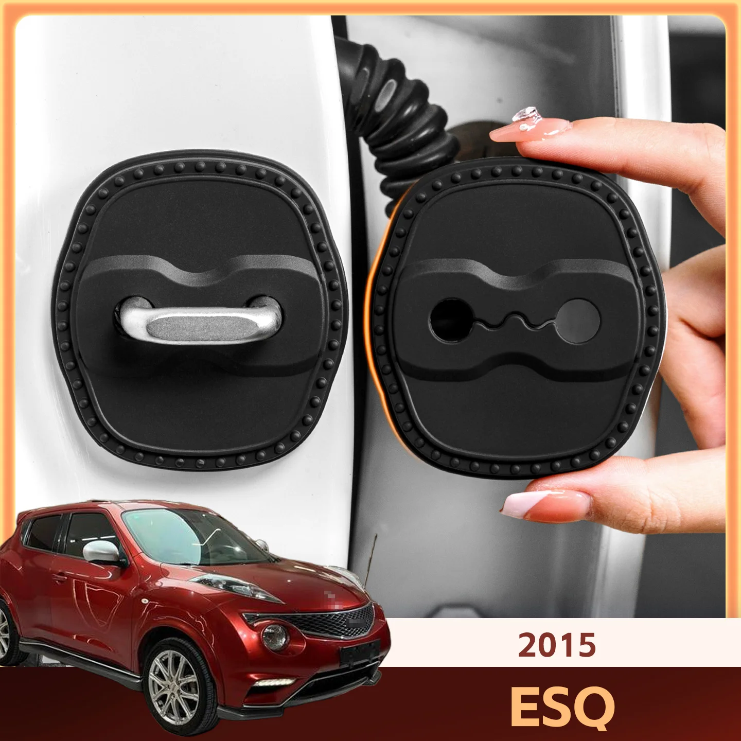 

2/4 шт. силиконовый чехол для дверного замка автомобиля, защитный декоративный чехол для Infiniti ESQ 2015