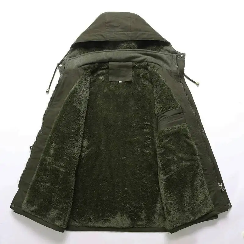 High Quality Warm Parkas Male Cotton Casual Men Winter Outdoor Coats Multi-Pocket Cargo Jackets Size 3XL