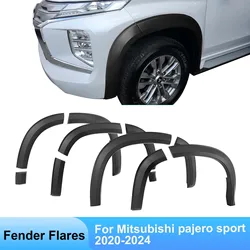 Car Accessories Fender Flares Wheel Arch Set for Mitsubishi Pajero Sport 2020 2021 2022 2023 2024 Models Matte Black Mudguards