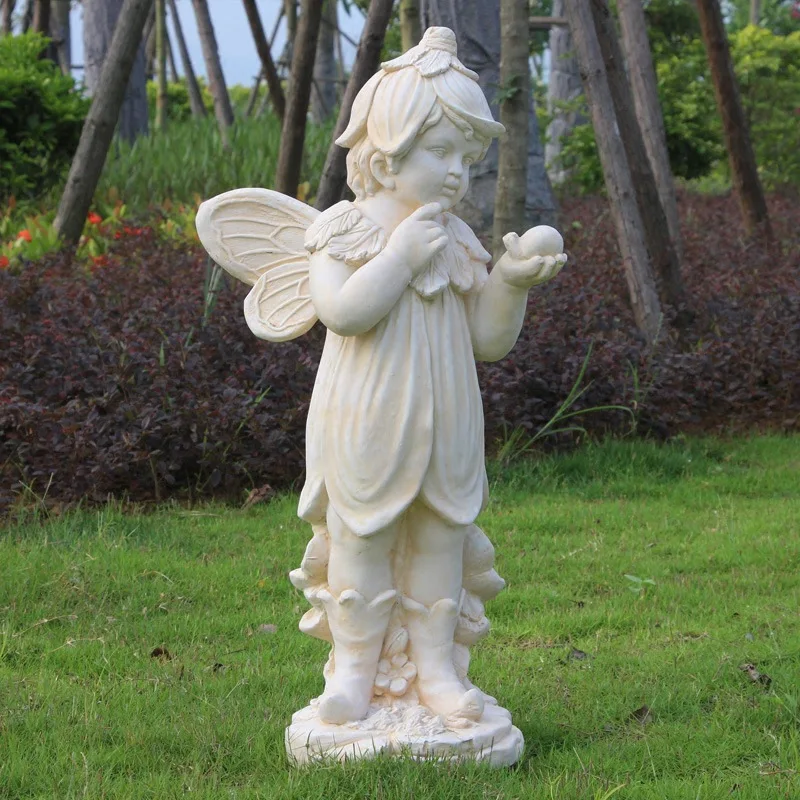 European style home garden courtyard flower fairy girl three-dimensional angel sculpture home decoration