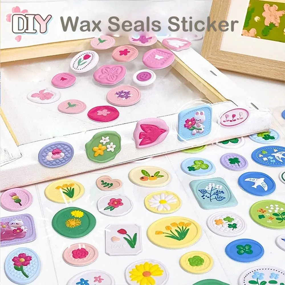 

Hand Account Scrapbooking Wax Seals Stamp Stickers Adhesive Diary Stickers Album Decorative Sticker DIY Journal Stickers