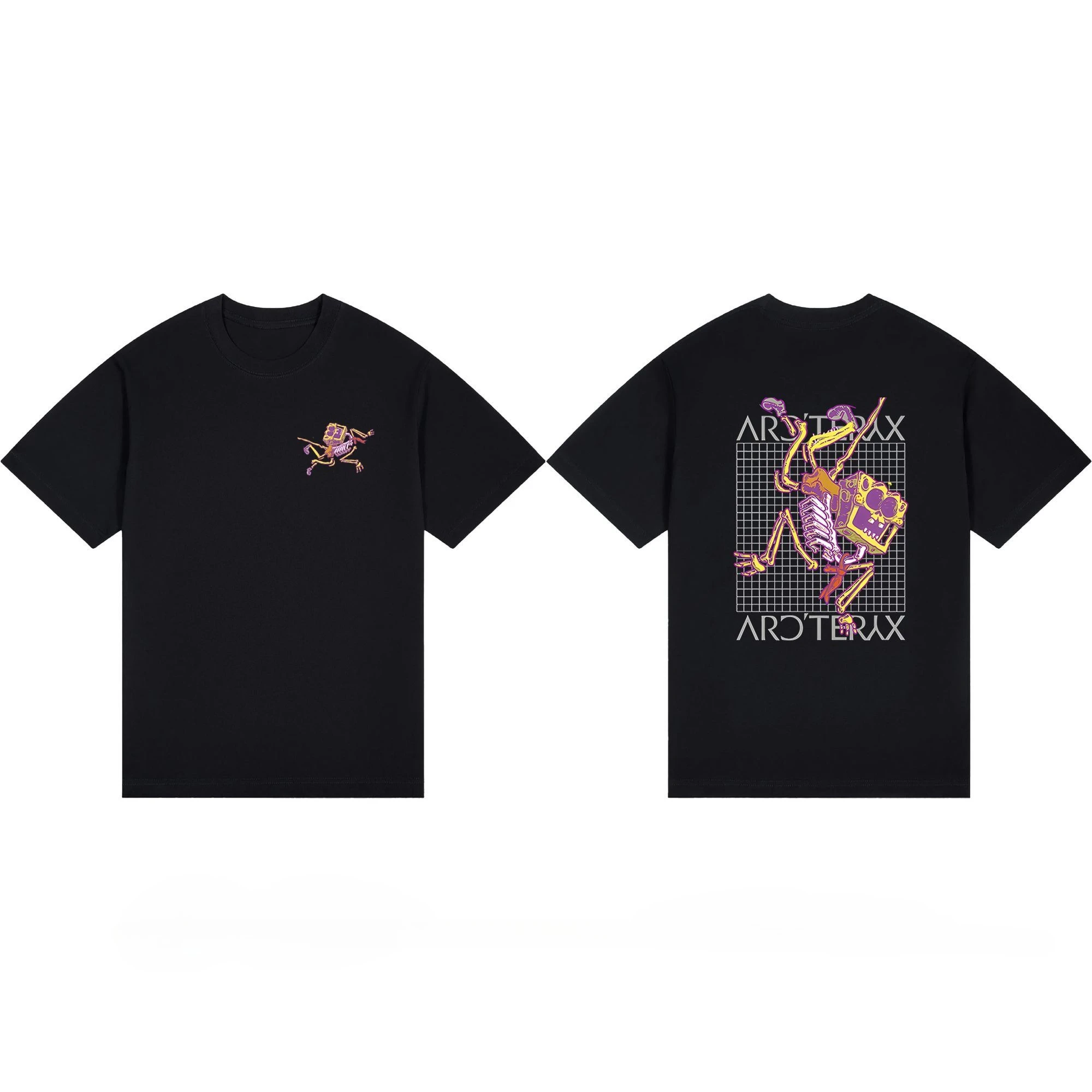 

Summer's New Korean-style Loose Print T-shirt Heavy Pure Cotton Round-neck Short-sleeved Breathable Base Shirt for Men and Women