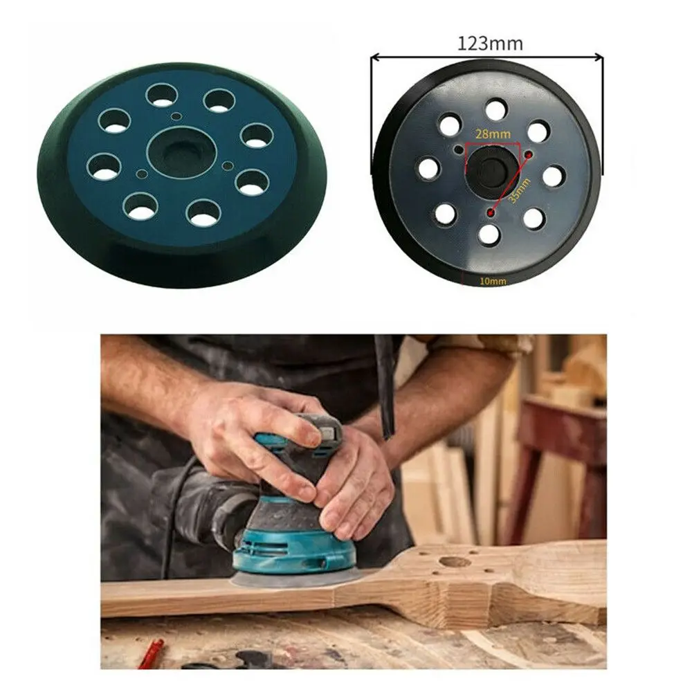 123mm Dia Fibre Backing Pad Universal Replaceable Durable Hook & Loop Orbital Sander Accessories for Makita M9204 743081-8