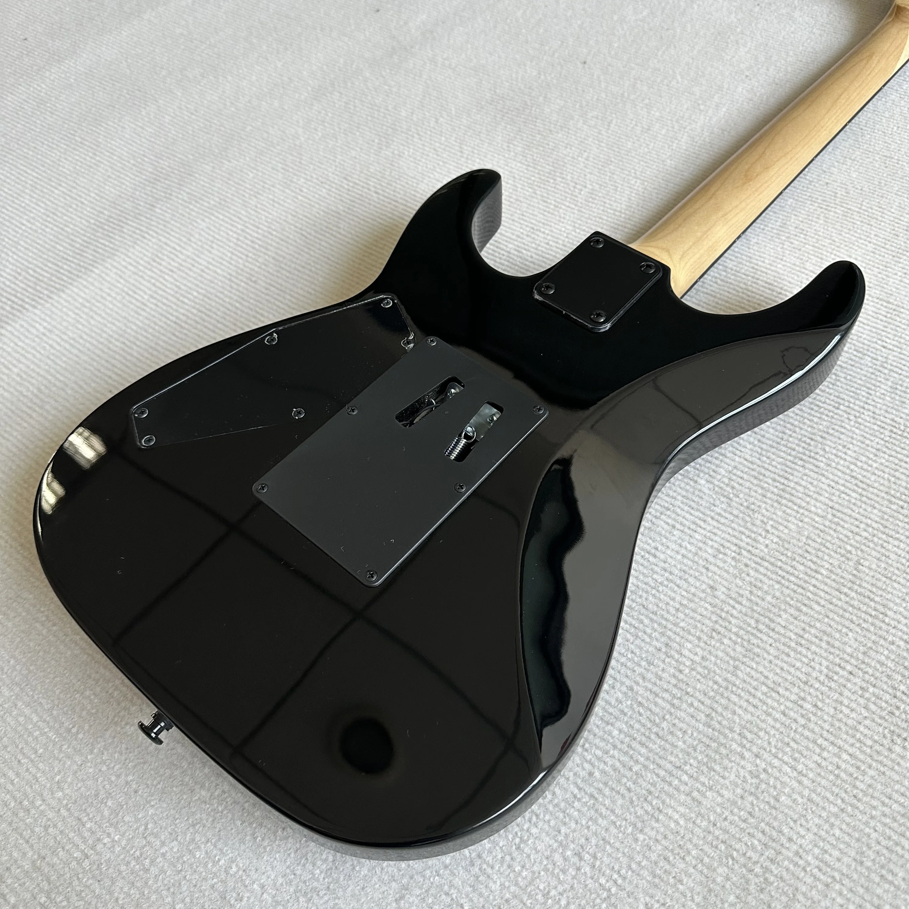 Skull Snake Katana Graphic Electric Guitar Floyd Rose Tremolo HSH Pickups X Inlay 6 String Solid Body Metal Guitar