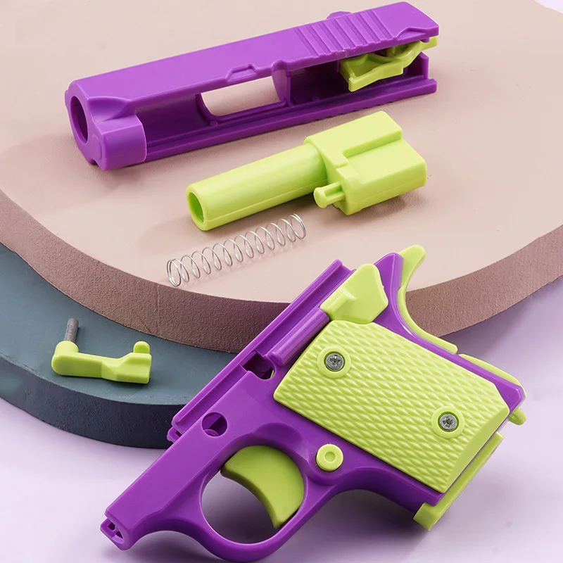 3D Gravity Knife Gun Fidget Brinquedos para crianças, plástico rabanete faca, cartão de pelúcia, descompressão, Stress Reliever, impressão dos