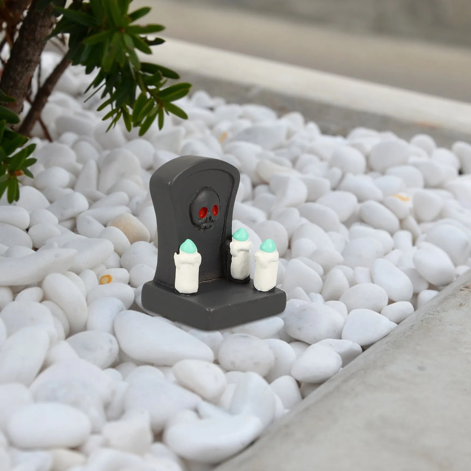 

1 Set Of Coffin Tombstone Decor Resin Grave Stone Props For Halloween Haunted Party Yard Cemetery Decoration Miniature