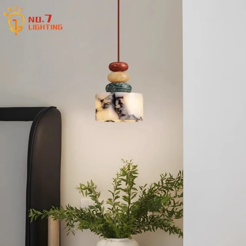 Design italiano de luxo bulari mármore luzes pingente led e27 quarto cabeceira pendurado lâmpada entrada sala estar/jantar sofá lado