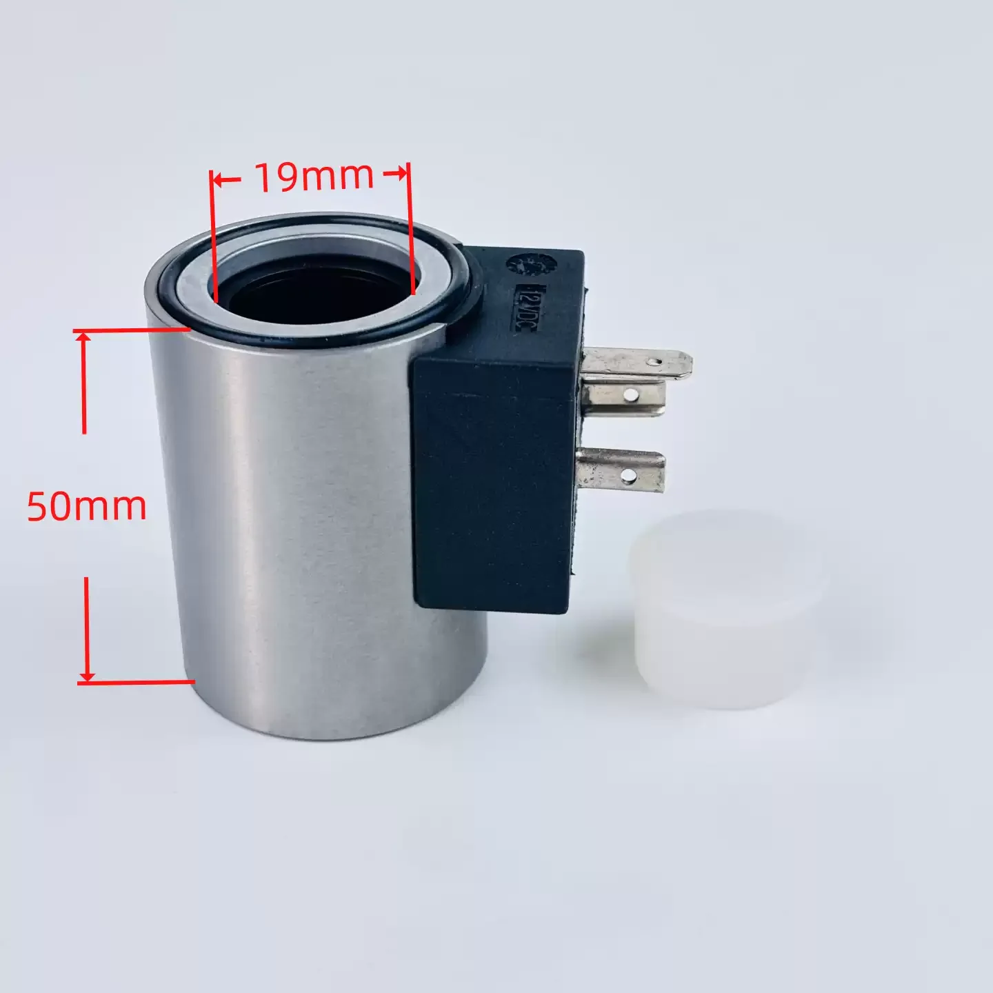 All copper hydraulic solenoid valve coil inner hole 19 height 50 outer diameter 37 solenoid control valve DC24V DC12V