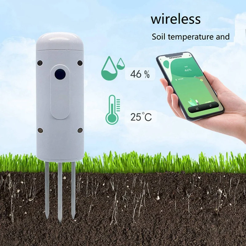 GTBL 5X Tuya Zigbee Wireless Soil Moisture Meter Temperature Humidity Tester Plant Monitor IP67 Waterproof Detector