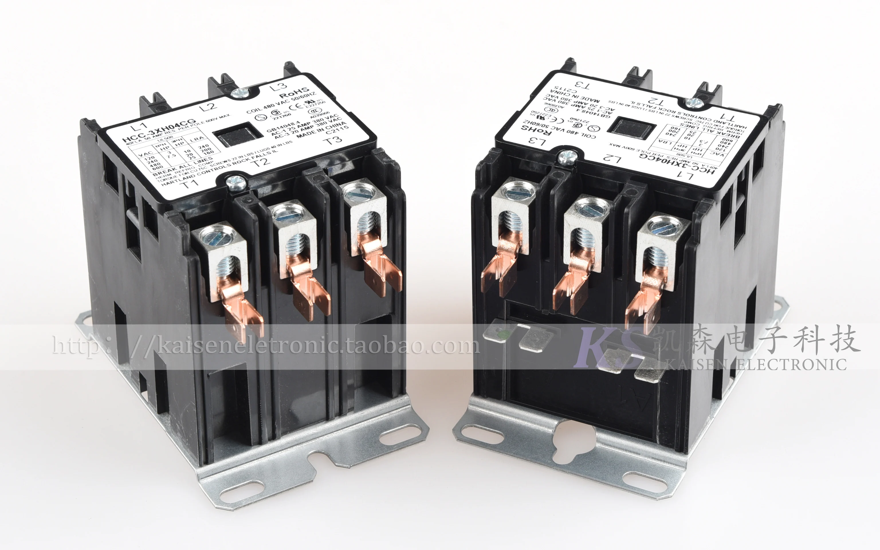 Equipo de calefacción Industrial, contactor de CA trifásico UL de 480V 40A HCC-3XH04CG HCC-3XH04YL