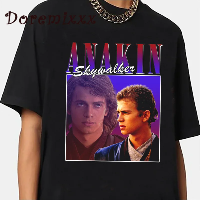 Unisex Summer T-Shirt Y2k Shirts Anakin Skywalker Graphic Short Sleeve Tee Shirt Hip Hop Men Oversized T Shirts Street Clothes