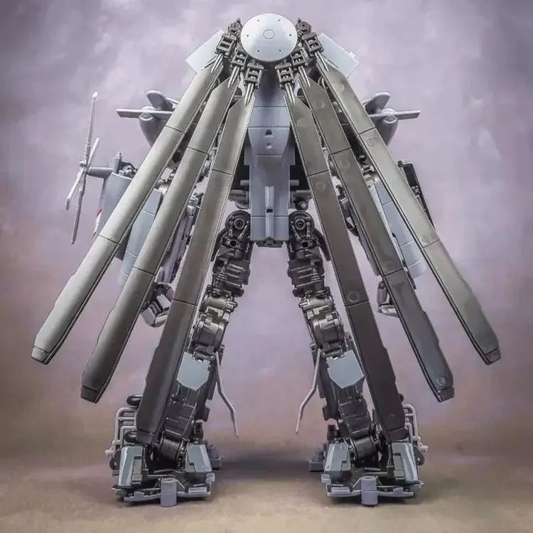 Transformatie Weijiang WJ Black Apple M05 Verborgen Vertigo Vervorming Speelgoed Vergrote Versie Film Helikopter Model met Scène