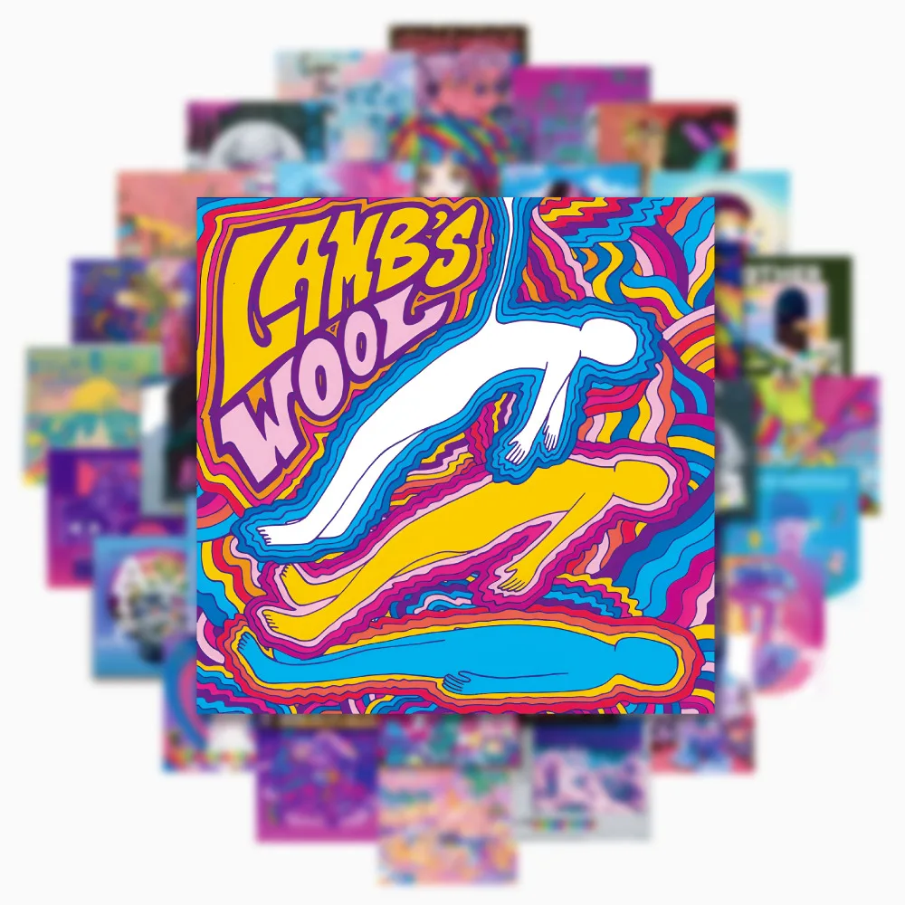10/30/63pcs Steam Wave Cartoon Graffiti Sticker Creative Scrapbook  Electric Car  Ipad Laptop Diy Water Cup Decorative Sticker
