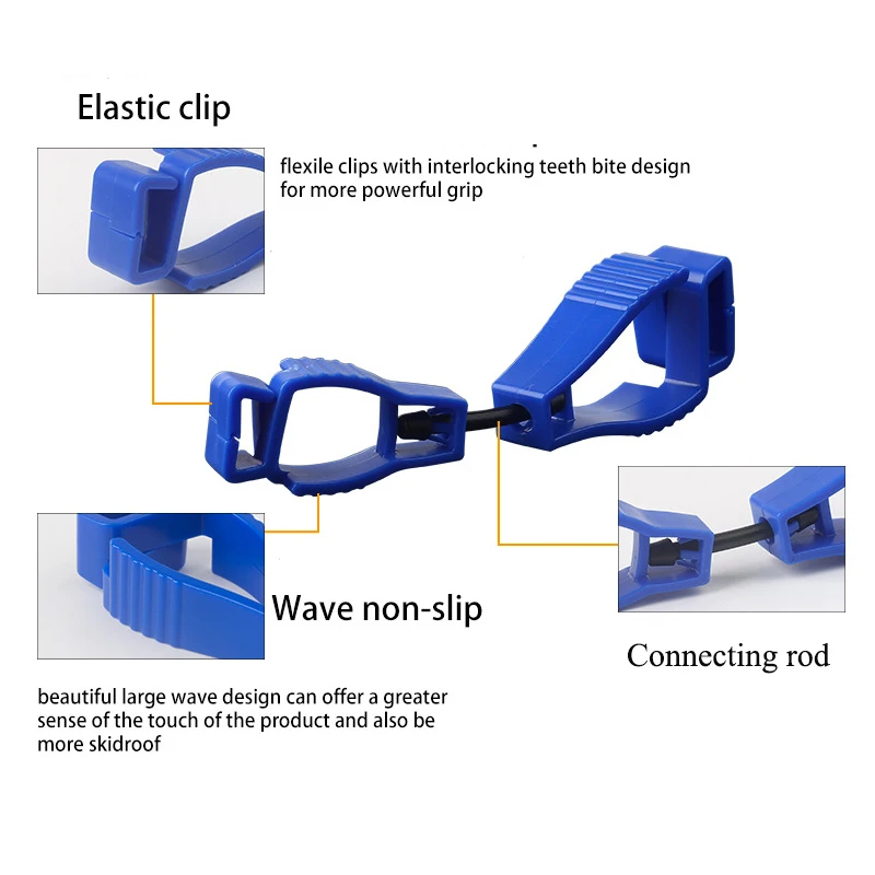 Safety Glove Clips for Work, Holder Hanger, Guard Labor Clamp, Grabber Catcher, Hot Clip, 10Pcs