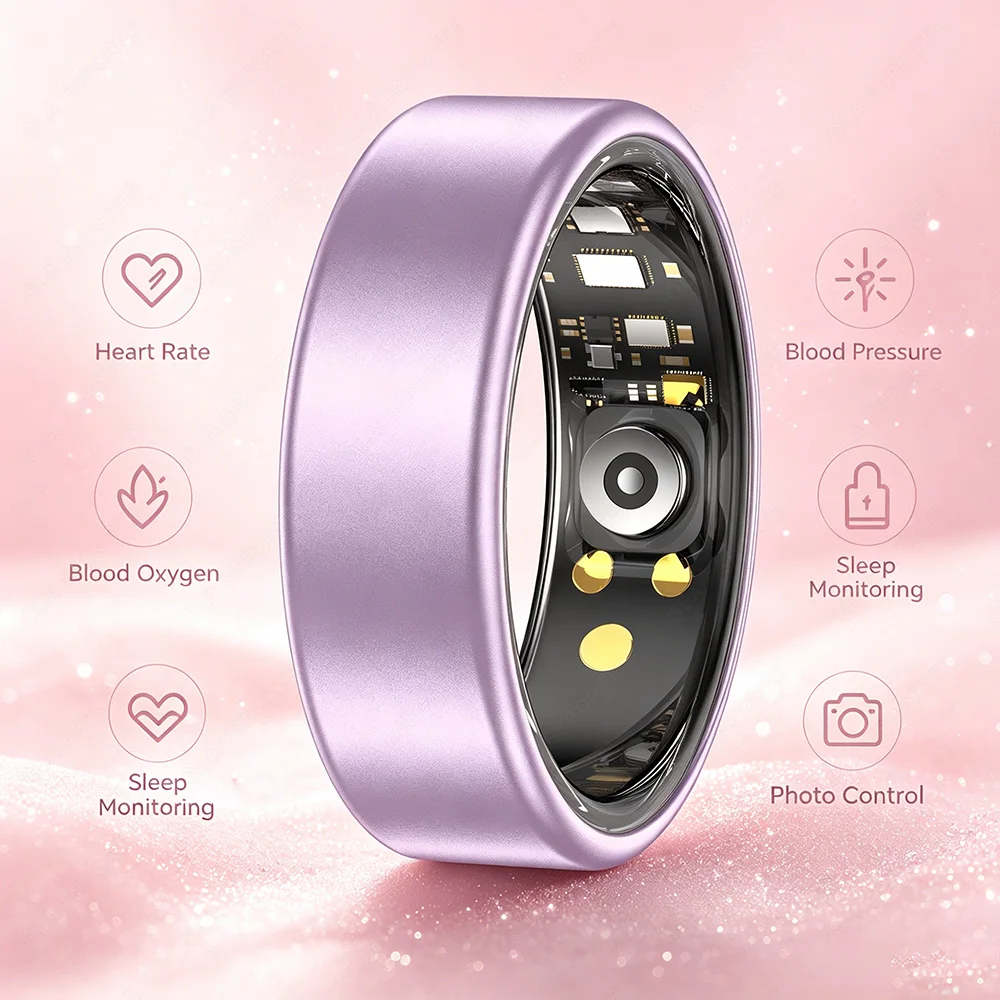 

R10 Smart Ring For Men Women with Wireless Charging,SkinTemperature Health and Sleep Monitor,Multi-sport Modes For Andriod IOS