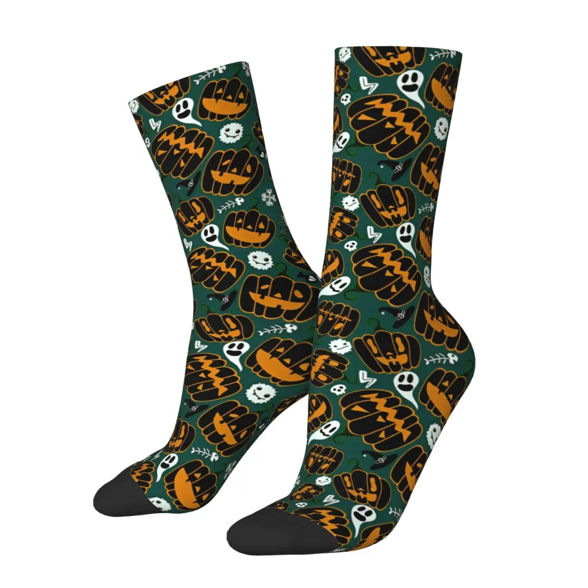 Halloween Pumpkins Pattern Kawaii Socks Fashion Stockings Adults Men High Quality Climbing Socks Autumn Printed Non Slip Socks