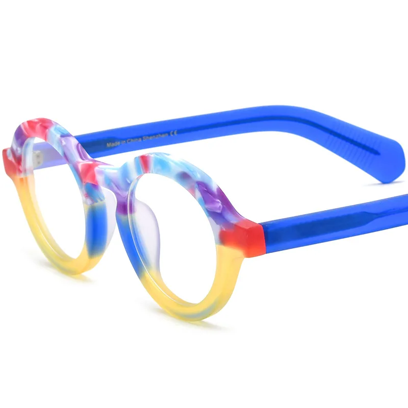 Multicolor oval frosted plate glasses frame for men and women can be equipped with myopia anti-blue light glasses frame