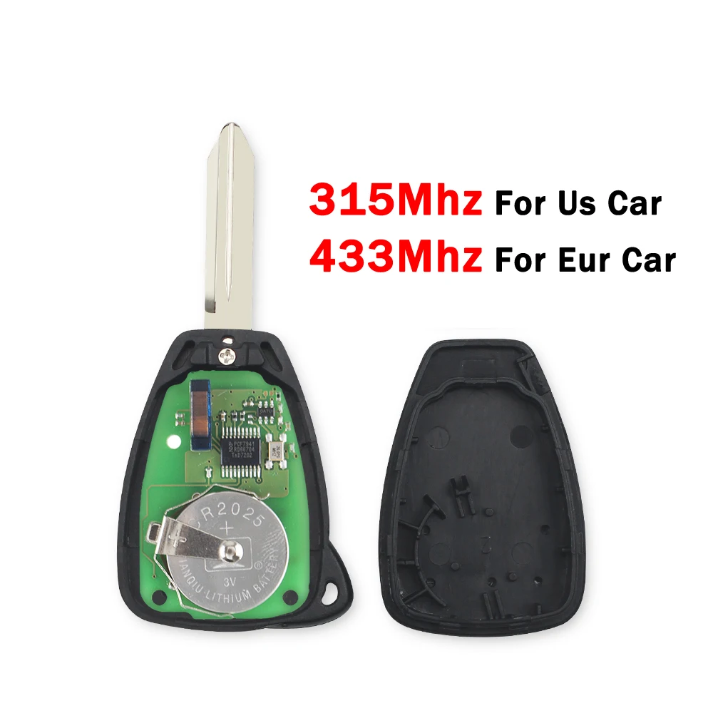 Dandkey 315Mhz 433Mhz KOBDT04A Remote Car Key For Dodge Chrysler Jeep Dakota Durango Charger 300 Aspen Grand Cherokee Liberty