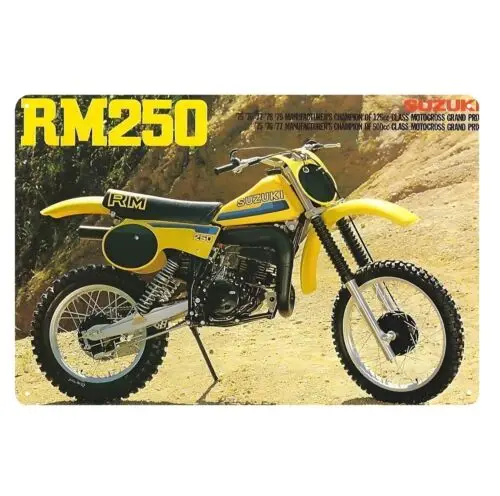 RM250 Off-Road Motorcycle Metal Poster Tin Sign 20x30cm-aluminum