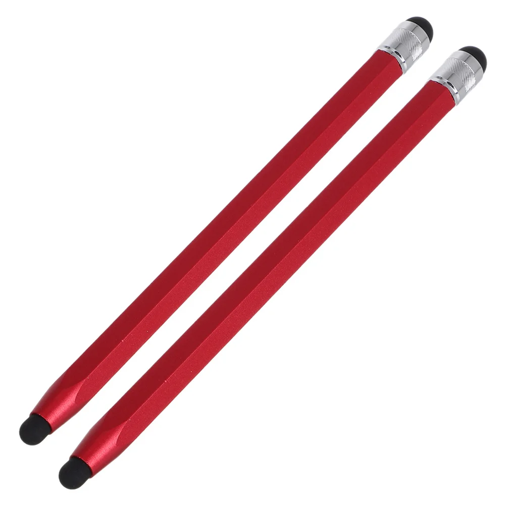 

2Pcs Dual-Head Capacitive Stylus Pen Universal Touchscreen Tablet Phone Precision Grip Replaceable Tip Stylus Pens