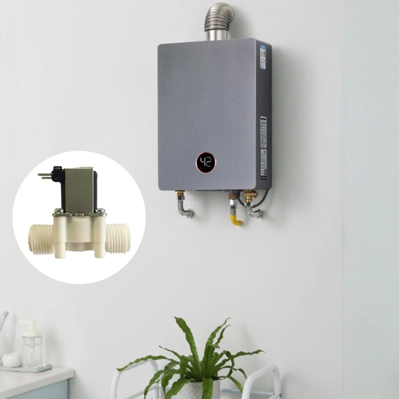 โซลินอยด์น้ำ12V โซลินอยด์ไฟฟ้าน้ำ C น้ำเข้าปิดน้ำไหลพลาสติก