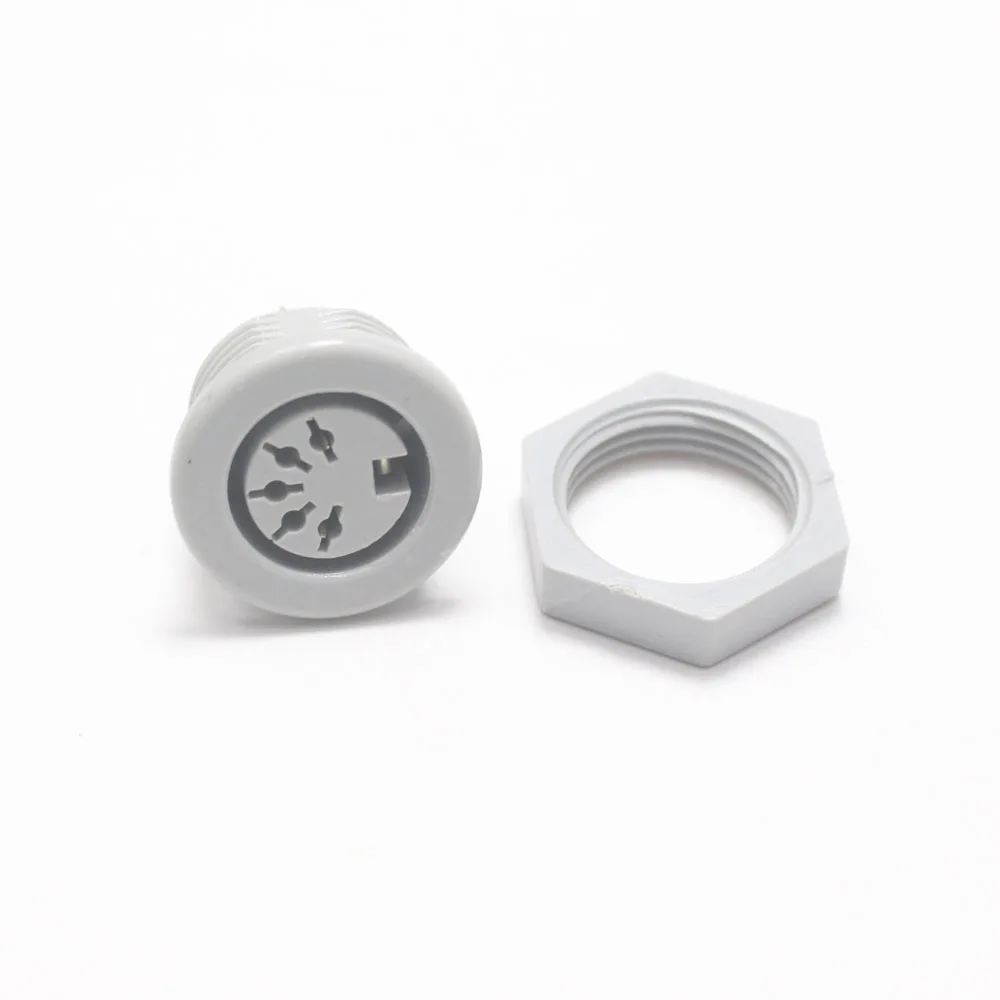 2pcs DIN 5P Female Jack Cable Connector with S terminals 5Pin Large Keyboard Panel Mount Solder Chassis Socket Adapter