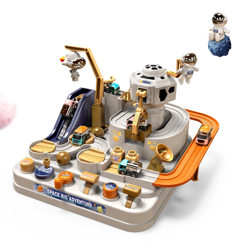 Racing Rail Car Model Space Aerospace Animals Educational Toys Children Train Track Adventure Brain Mechanical Interactive Game