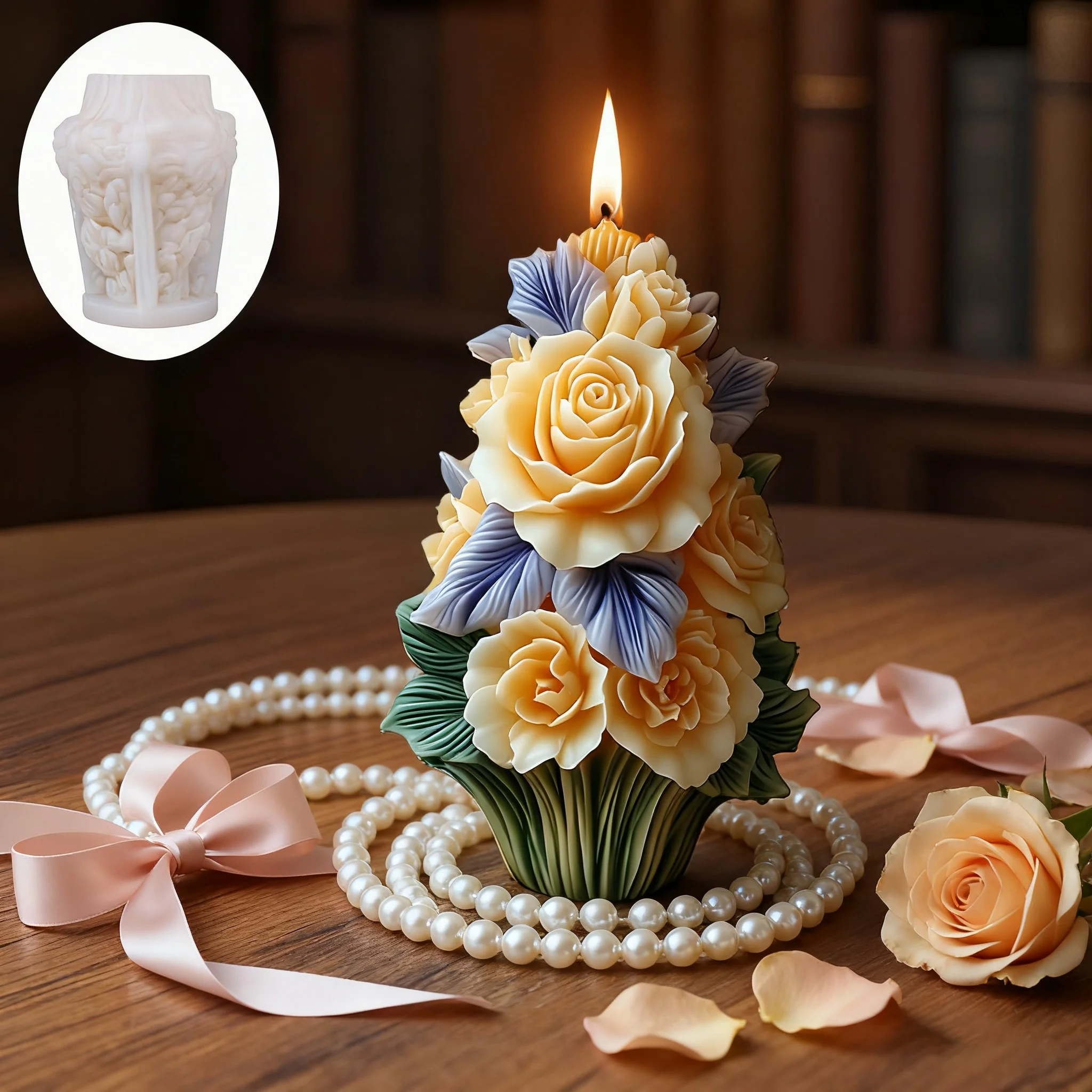 แม่พิมพ์ซิลิโคนรูปช่อดอกไม้ 3 - Resin Crafts บทวิจารณ์และราคา