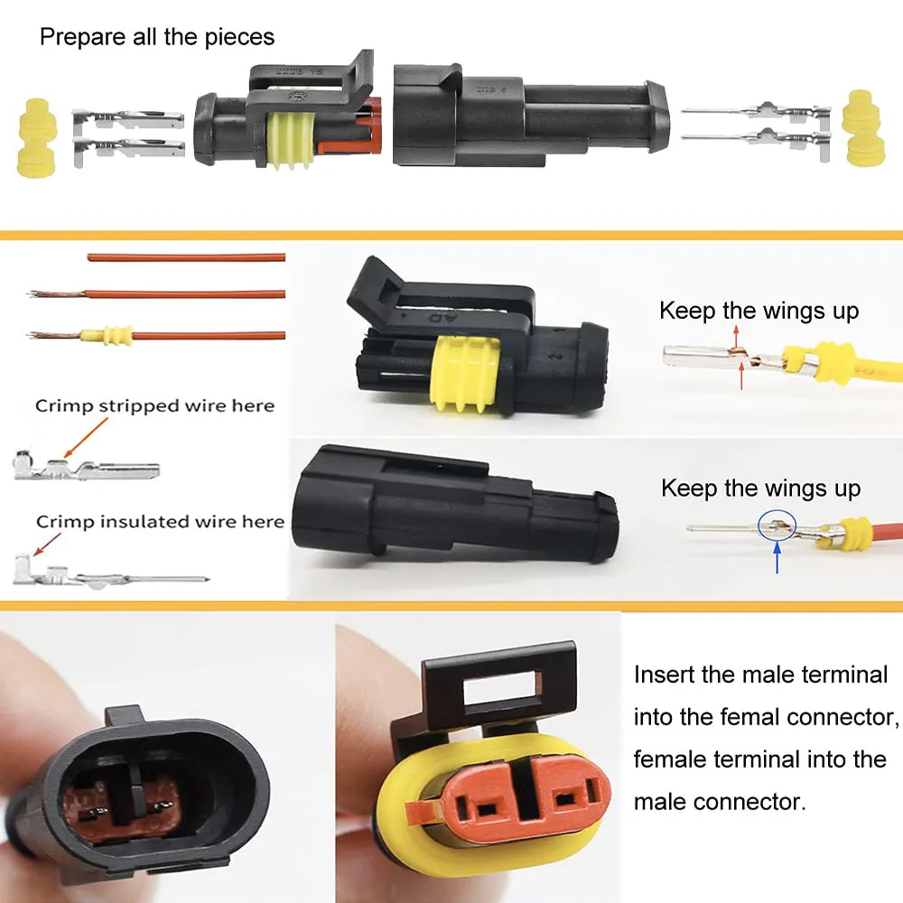 5er-Set 6-Pin-Steckverbinder für Kfz-Elektrik Schnellanschluss und -trennung 6-Draht-Steckverbinder Wasserdichter Stecker – Detail 6