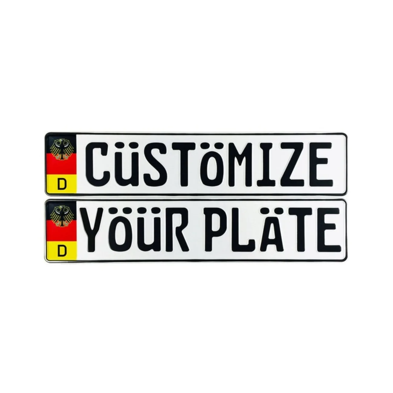 Placa Alemã PERSONALIZADA com Brasão - Decoração de Alumínio em Relevo para Garagem/Man Cave.