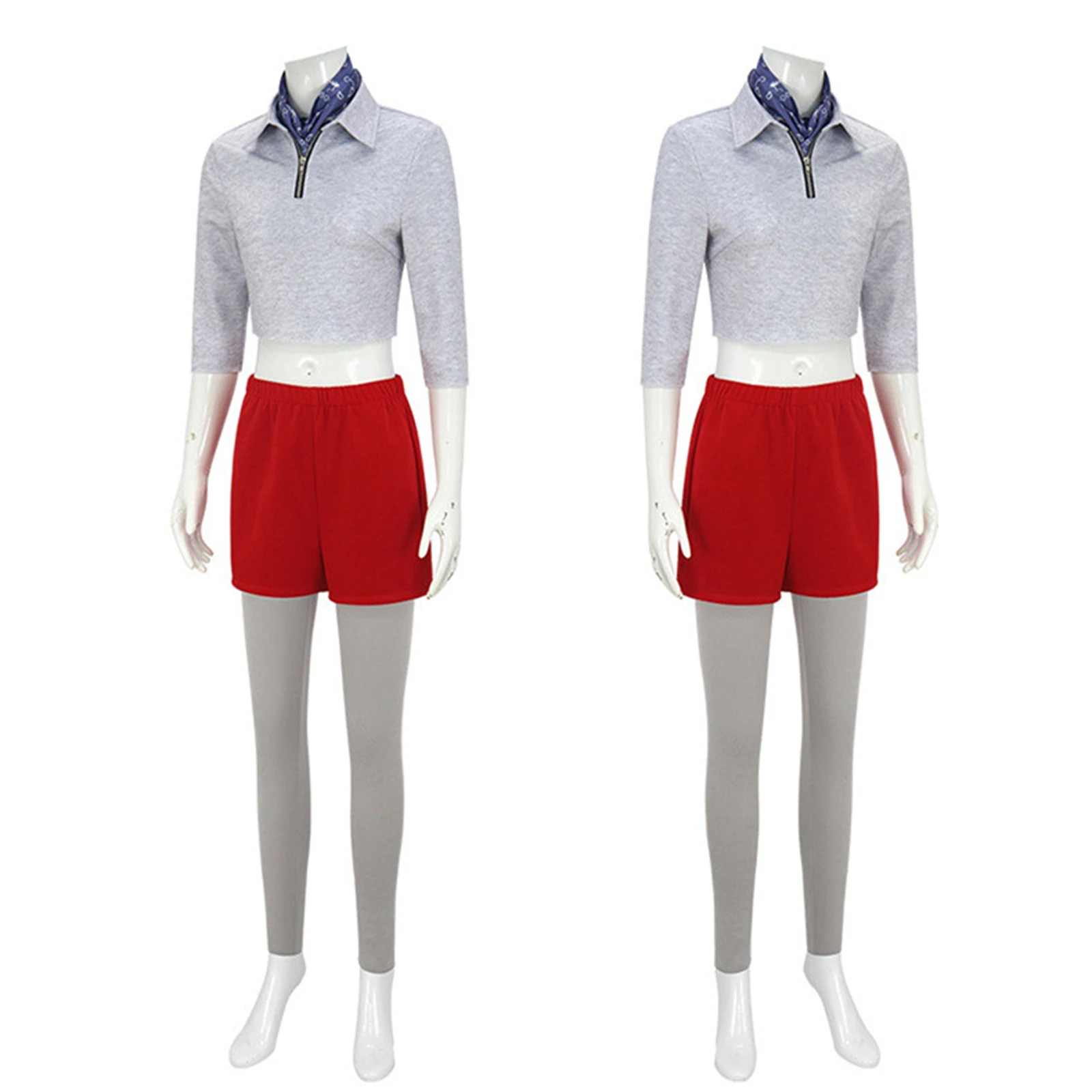 

Eleven Cosplay Costume Movie Women Sports Set Shirt T-Shirt with Scarf Halloween Carnival Party Uniform