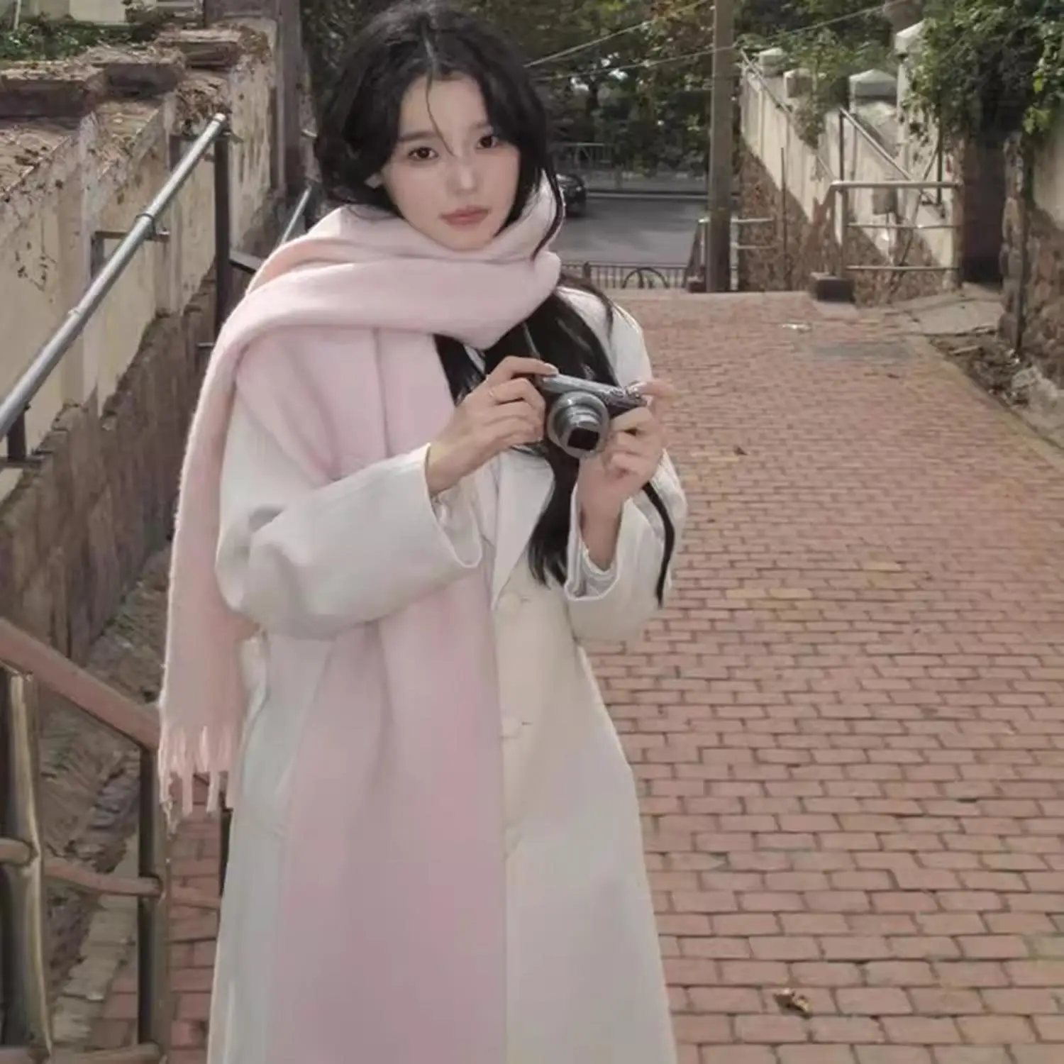 

Winter Scarf For Women Warm Solid Pashmina Blanket Wraps Female Thick Soft Big Tassel Shawl Long Scarf