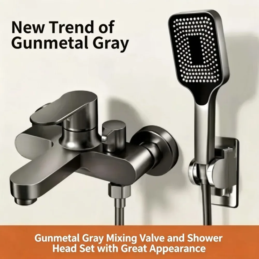 Universal Wall Mounted Thermostatic Shower Mixer Valve 3-Way Diverter Zinc Alloy Anti-Scald Temp Bathroom Bath Shower Faucet Set