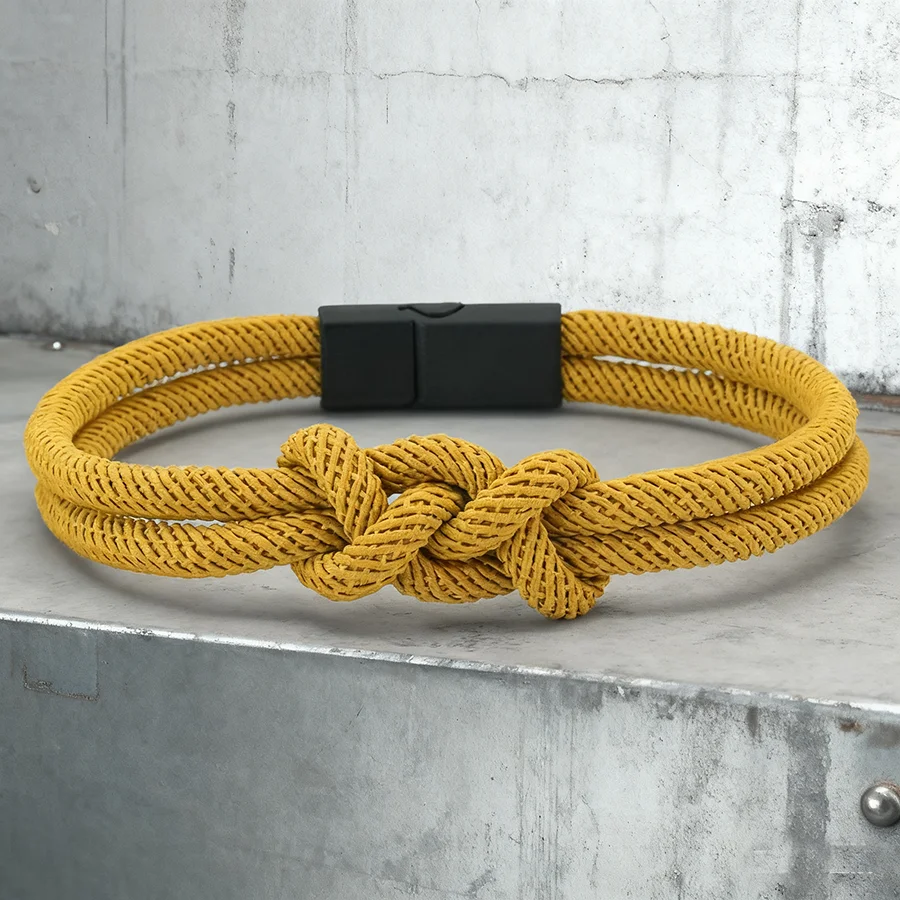Nueva pulsera única hecha a mano para hombre, 6 colores disponibles, cuerda de 4mm de grado A, brazalete envolvente de tela de deseos, brazalete de hilo rojo de la suerte