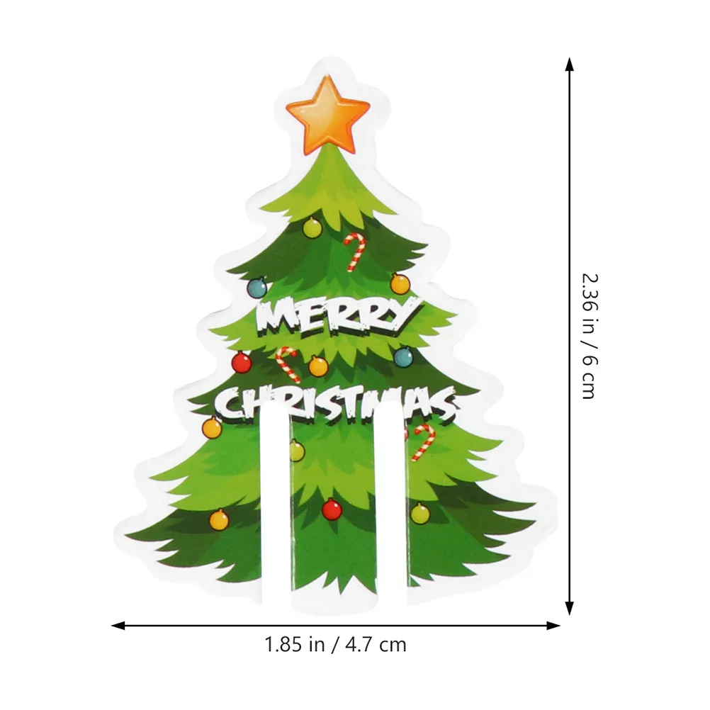 24pcs Christmas Wine Cup Decorations – Cartoon Paper Cards for Glass Marking, Bookmarks, Party Supplies