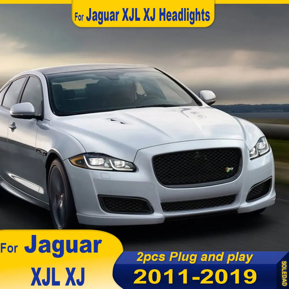 

Автомобильные фары для Jaguar XJL XJ 2011-2019, светодиодные автомобильные лампы, дневные ходовые огни, динамические указатели поворота в сборе, автомобильные аксессуары