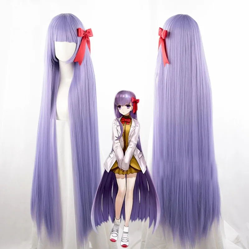

Fate BB Cosplay Wig 120cm Dark Purple Long Straight Hair Adult Role Play