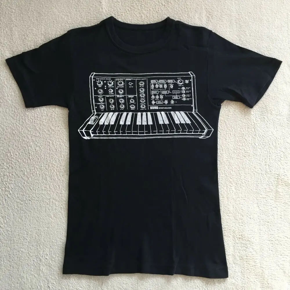 Vintage KORG synthesizer T shirt 80S Rare!  Techno Roland TR-808 MOOG YMO PIL