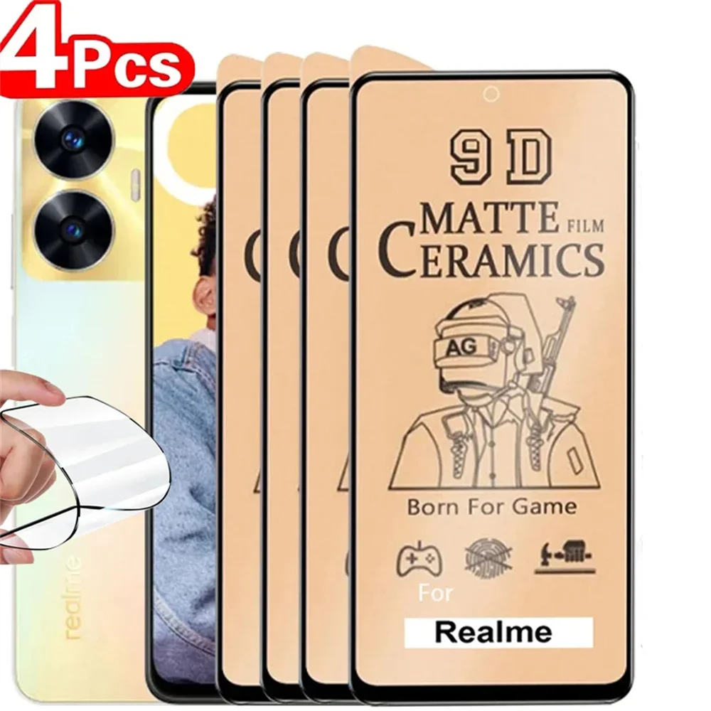 

4PCS Soft Matte Ceramic Film For Realme C55 C53 GT 2 5G 10 9 8 Pro Plus 9i 8i GT NEO 3 2 3T Master Edition Screen Protector Film