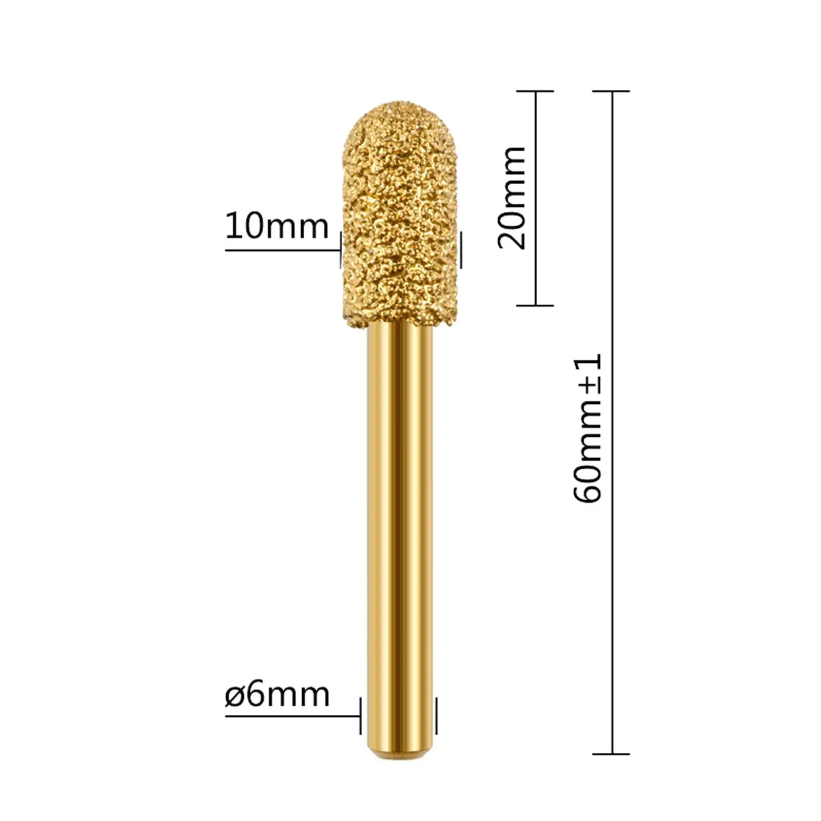 3x Grinding Bit Grinding Head Round Headed Body Shape Grinding Mounted Point for Metal