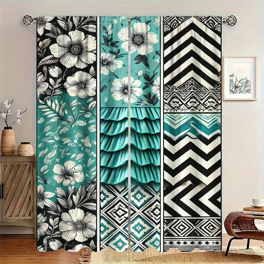 2Pc Black Curtains …