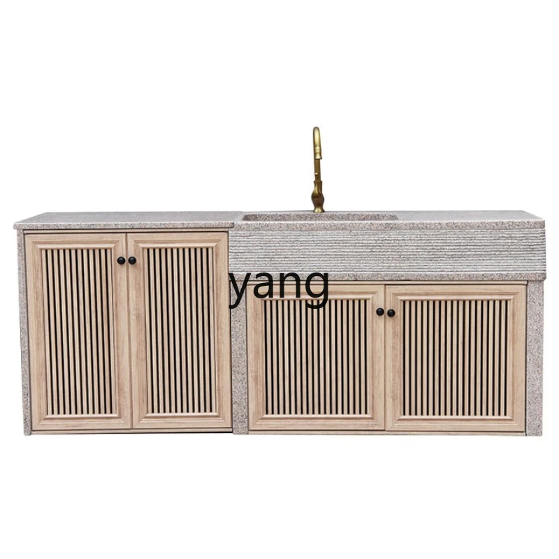 

LZR integrated natural marble courtyard console outdoor villa garden