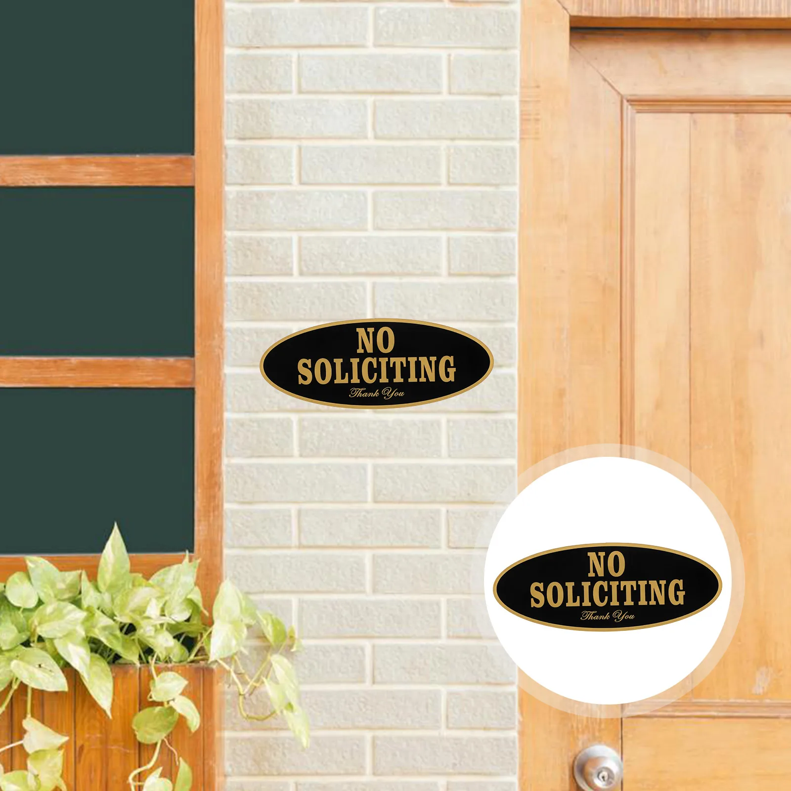 

No Soliciting Sign Self Adhesive Acrylic Weatherproof Door Decor Yard 30x20cm Funny Signs Plaque