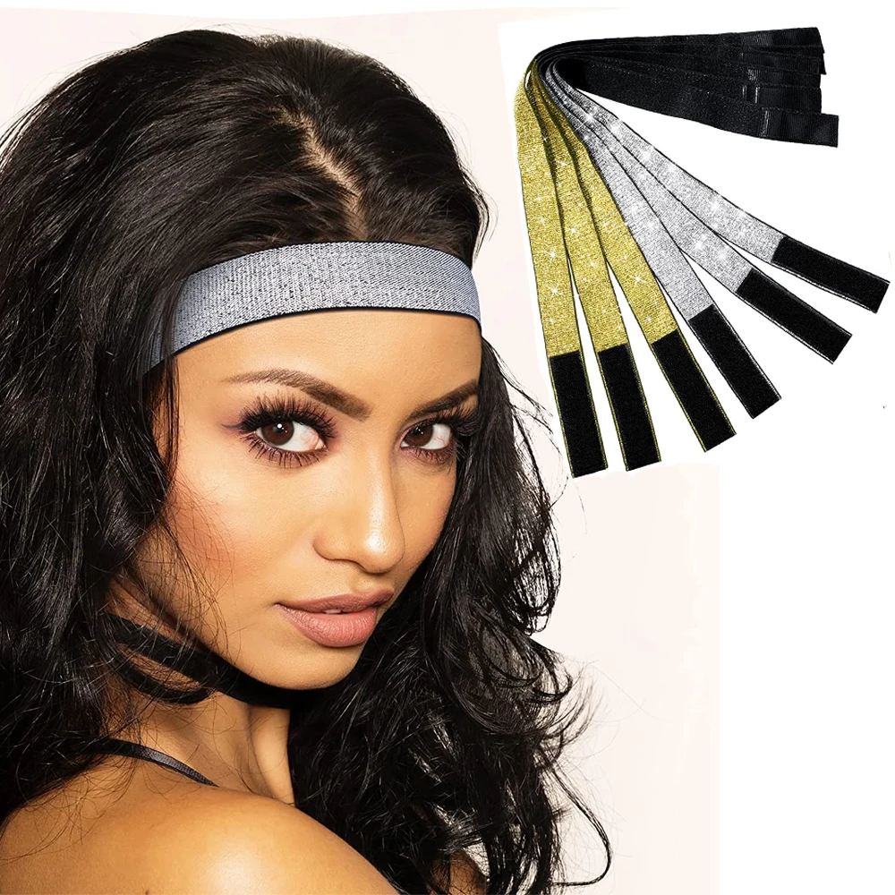 Edge Laying Scarf Elastic Headband For Wigs Adjustable Magic Sticker Edge Melt Band Double Side Elastic Band