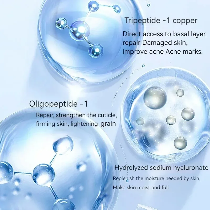 الأزرق النحاس الببتيد تجميد المجففة مسحوق مجموعة Oligopeptide المضادة للتجاعيد جوهر تقليص المسام علاج حب الشباب مصل العناية بالبشرة 20 قطعة