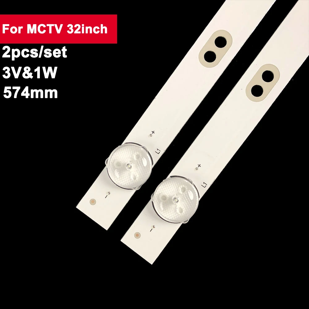 

2pcs Led Backlight TV Strip For MCTV 32inch MS-L2430 MS-L2202 V2 M32H S32K BL-F32S-HD 32ATC5000-H 32HMC1720 JL.D32061330-315DS-M