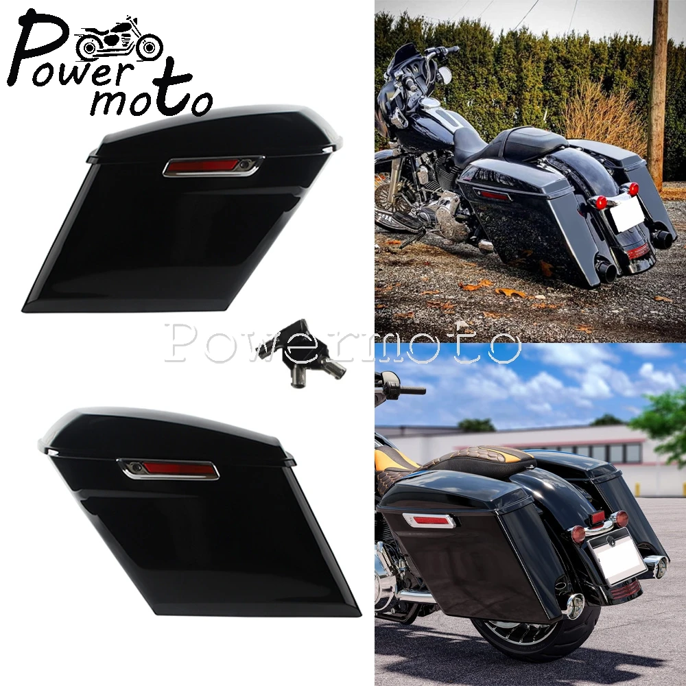 

Для мотоциклов Harley Touring Road Street Electra Glide Ultra-Classic Road King 2014-2024: удлиненные боковые сумки (седлбэги) 5 дюймов.