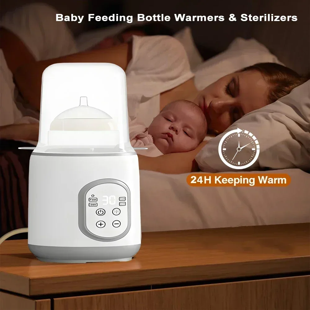 Zuigflessenwarmer en sterilisatoren voor pasgeborenen 110V US Plug Nauwkeurige temperatuurregeling Voedselmelkverwarmers Babyaccessoires