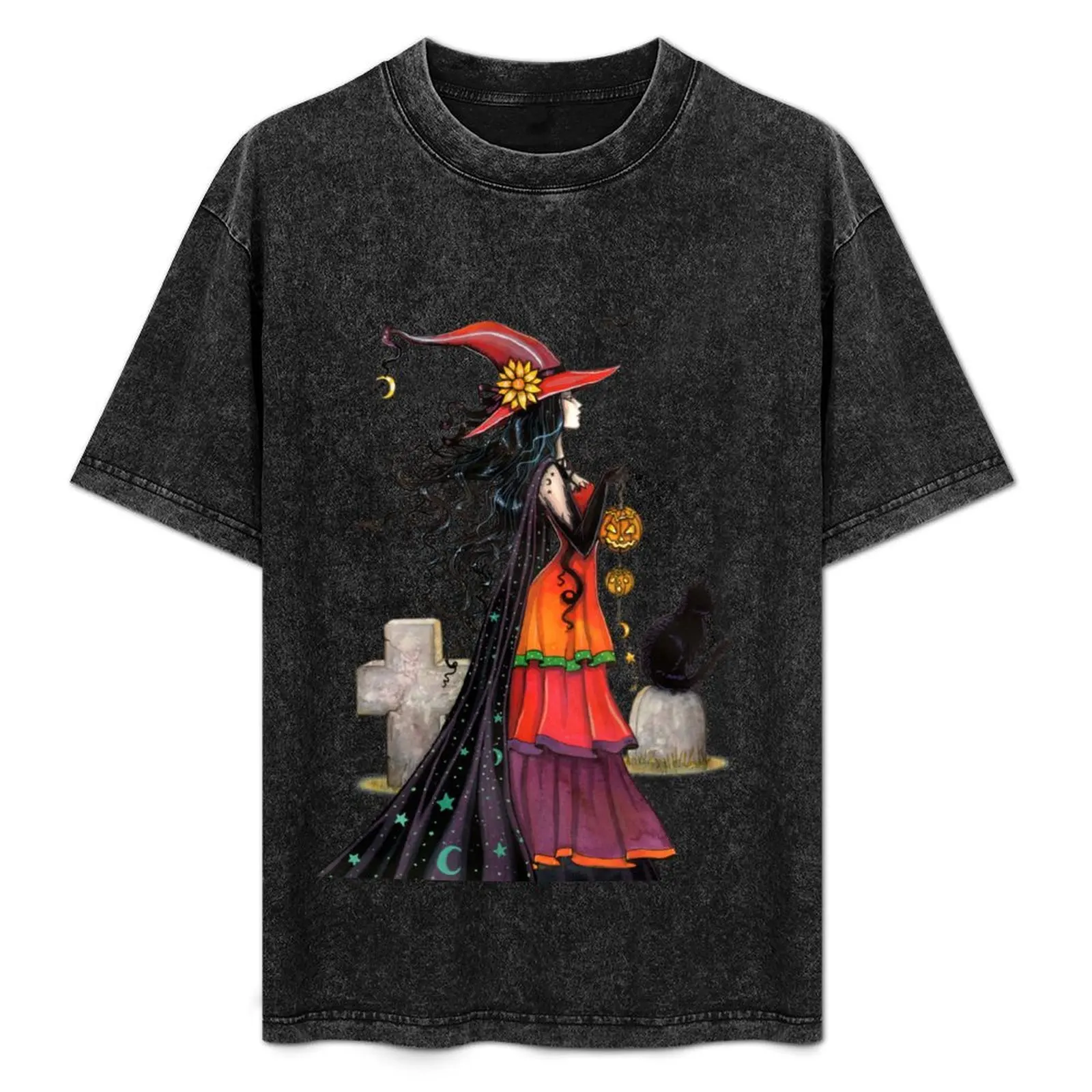 

Witch Way Halloween Fantasy Art by Molly T-Shirt basketball graphic tees topping summer 2025 quick-drying mens plain t shirts